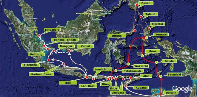 Sail Indonesia Rally routes ©  SW
